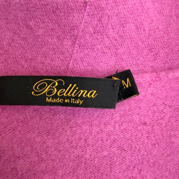 Bellina Wool / Cashmere Made in Italy Vibrant Pink/Purple Cardigan Sweater - Picture 3 of 6